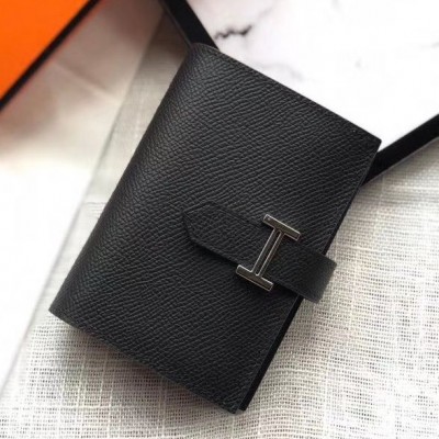 Hermes Bearn Mini Wallet In Black Epsom Leather HSBS60042