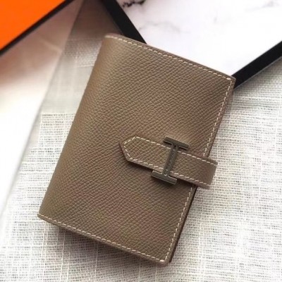 Hermes Bearn Mini Wallet In Taupe Epsom Leather HSBS60087