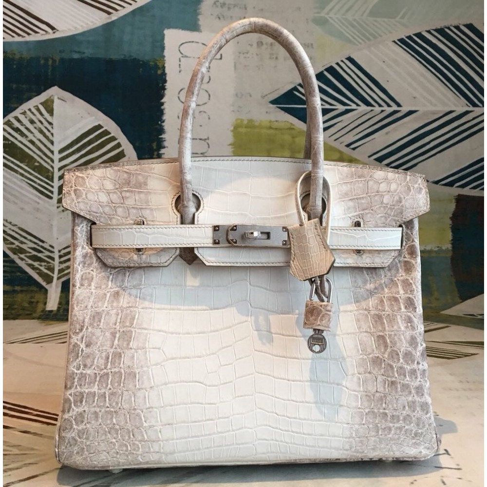 Hermes Birkin 30 Bag In Himalaya Niloticus Crocodile Skin