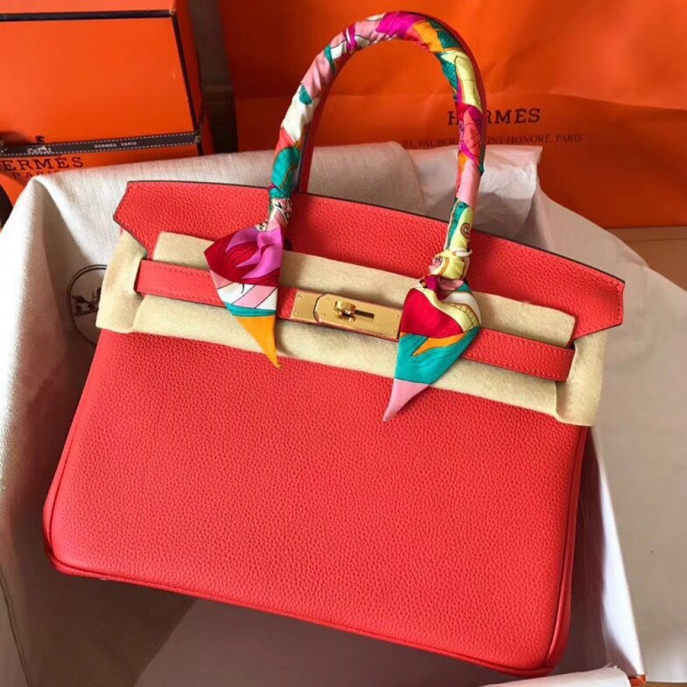 Hermes Birkin 30 Handmade Bag In Rose Extreme Clemence Leather