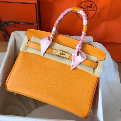 Hermes Birkin 30 Handmade Bag In Yellow Epsom Leather HSBS62160