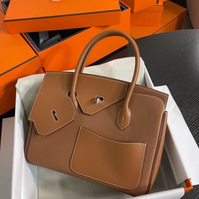 Hermes Birkin 30 en Desordre Bag in Gold Swift and Clemence Leather