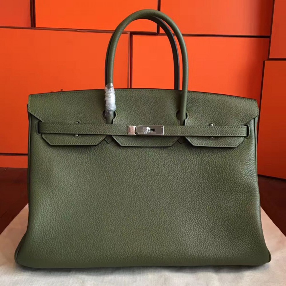 Hermes Birkin 40 Handmade Bag In Canopee Clemence Leather