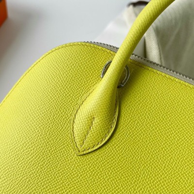 Hermes Bolide 1923 25 Handmade Bag In Lime Epsom Calfskin