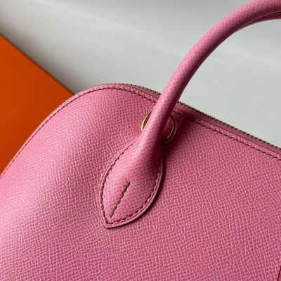 Hermes Bolide 1923 25 Handmade Bag in Rose Sakura Epsom Calfskin