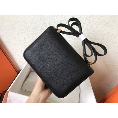 Hermes Constance 24 Handmade Bag In Black Epsom Leather