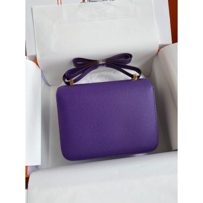 Hermes Constance 24 Handmade Bag In Crocus Epsom Calfskin