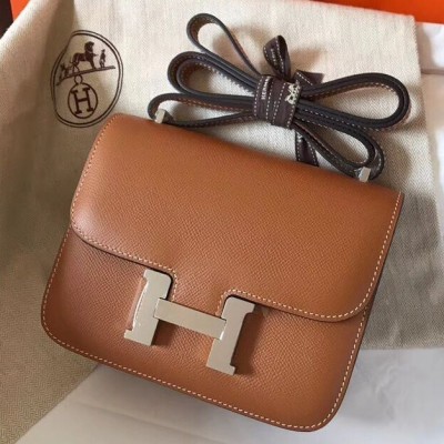 Hermes Constance 18 Handmade Bag In Gold Epsom Leather HSBS61852