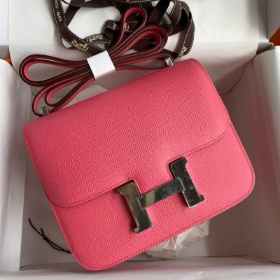 Hermes Constance 18 Handmade Bag In Rose Lipstick Epsom Calfskin HSBS60552