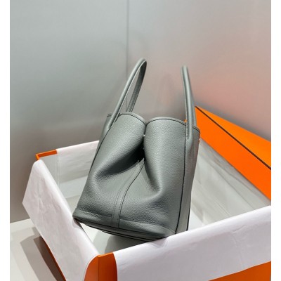 Hermes Garden Party 36 Bag In Gris Meyer Clemence Leather