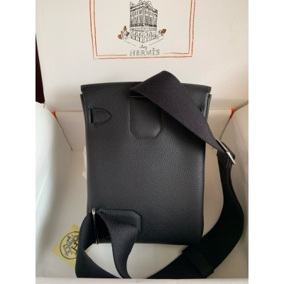 Hermes Hac a Dos PM Backpack in Black Clemence Leather