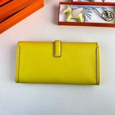 Hermes Jige Elan 29 Clutch Bag In Lime Swift Calfskin