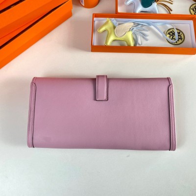 Hermes Jige Elan 29 Clutch Bag In Mauve Sylvestre Swift Calfskin