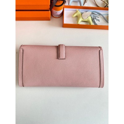 Hermes Jige Elan 29 Clutch Bag In Pink Epsom Leather