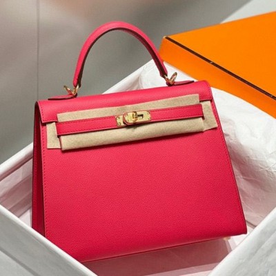 Hermes Kelly 25cm Sellier Bag In Rose Extreme Epsom Leather HSBS61033