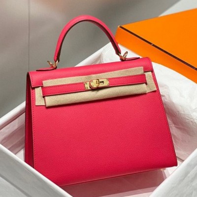 Hermes Kelly 28cm Bag In Rose Extreme Epsom Leather GHW HSBS61056