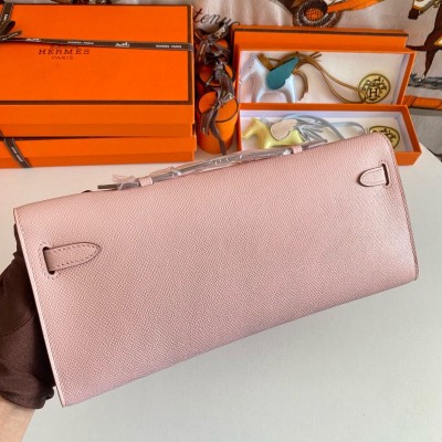 Hermes Kelly Cut Handmade Bag in Rose Sakura Epsom Calfskin