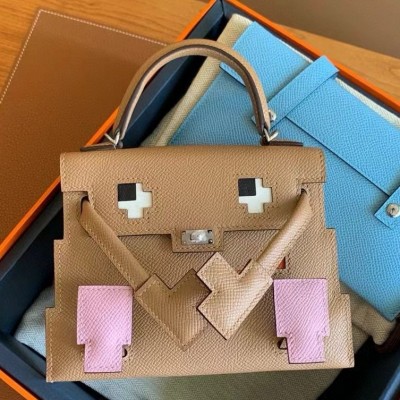 Hermes Kelly Doll Picto Bag in Chai Epsom Calfskin HSBS61211