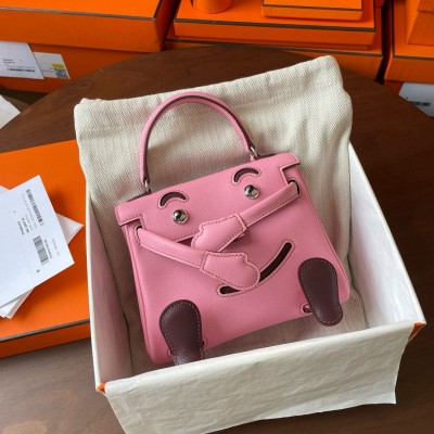 Hermes Kelly Doll Quelle Idole Bag in Pink Swift Calfskin