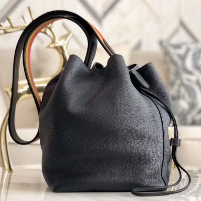 Hermes Licol 17cm Bag In Black Evercolor Calfskin HSBS61683