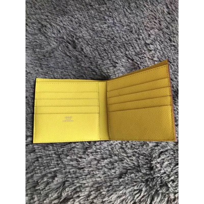 Hermes Yellow MC2 Copernic Compact Wallet